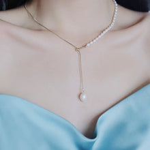 Load image into Gallery viewer, Pearl chain necklace
