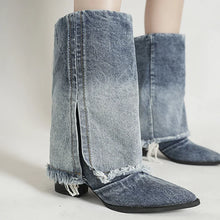 Ladda upp bild till gallerivisning, Denim Cowgirl Boots
