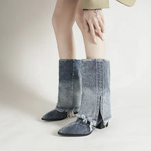 Ladda upp bild till gallerivisning, Denim Cowgirl Boots
