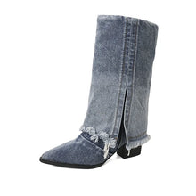 Ladda upp bild till gallerivisning, Denim Cowgirl Boots
