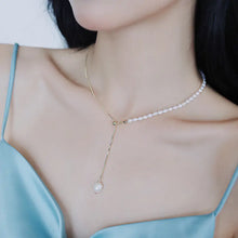 Load image into Gallery viewer, Pearl chain necklace
